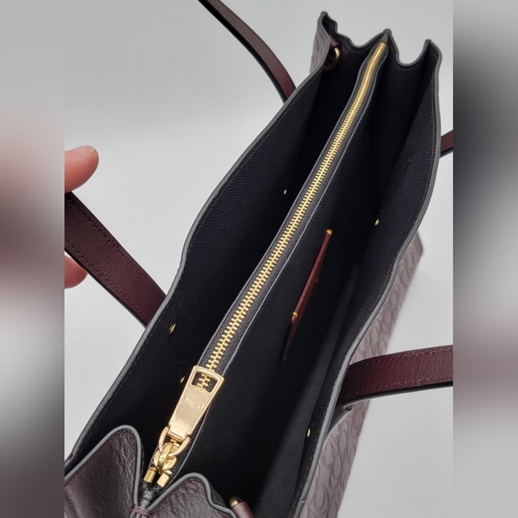 Coach Bags Coach Signature Embossed Charlie Carryall Oxblood Euc